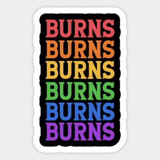 BURNS OREGON COLORFUL Sticker